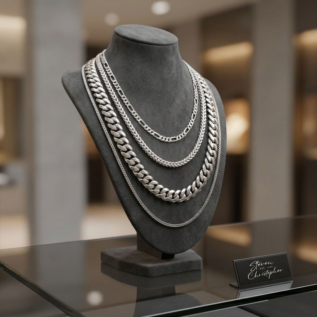 Clean three-quarter showroom bust