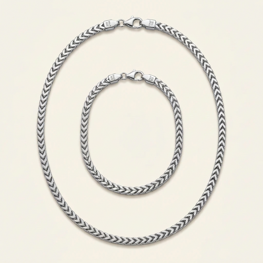 Diamond Cut Franco Chain / Bracelet 3.5 mm - Sterling Silver