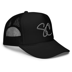 'S.C. Initials Insignia' B/W Foam Trucker Hat | Steven Christopher Lifestyle Wear