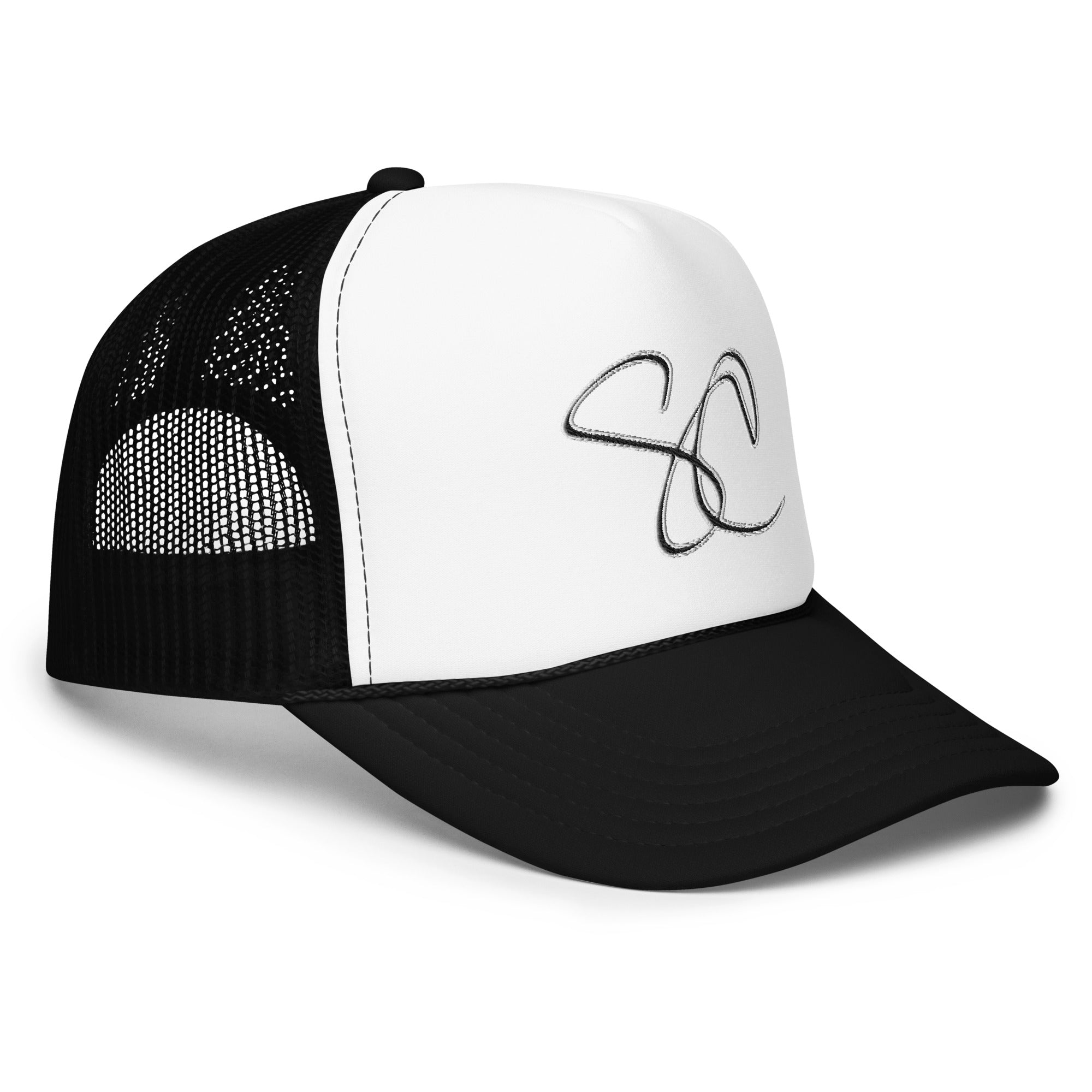 S.C. Initials Insignia' B/W Foam Trucker Hat | Steven Christopher Lif -  360° LOVE ™