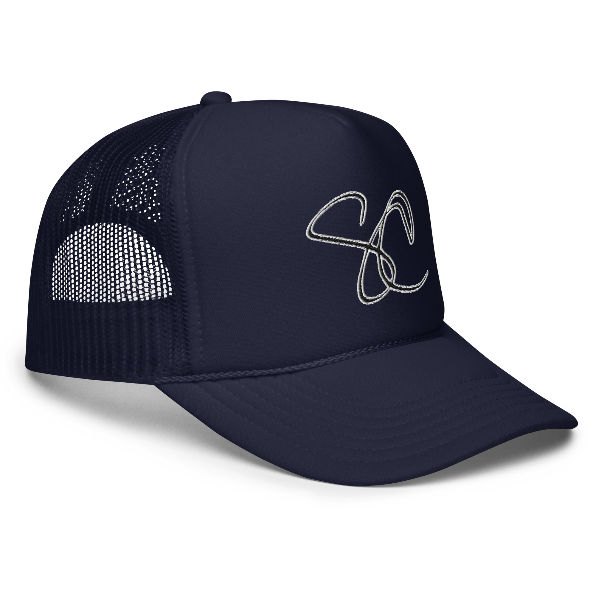 Foam ™ Hat | Initials LOVE Trucker - 360° Insignia\' S.C. Lif Christopher Steven B/W